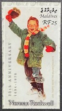 Maldives Norman Rockwell 25th Anniversary Stamps Ss Painting Mnh 2003 Art 1