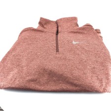 Nike Dri Fit Therma 1/4 Zip Long Slv Shirt Womens XS Antique Pink Color New