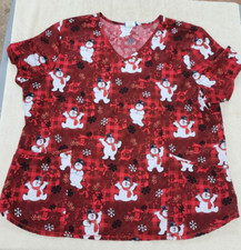 Frosty The Snowman Scrub Top Size 2XL