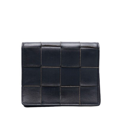 ■BOTTEGA VENETA■ Mini Cassette Shoulder Bag Black 667048VC Bottega Veneta Small Intrecciato Leather Cassette Crossbody