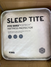 MALOUF SLICKK5P Sleep TITE Five IceTech Waterproof Mattress Protector King NEW 