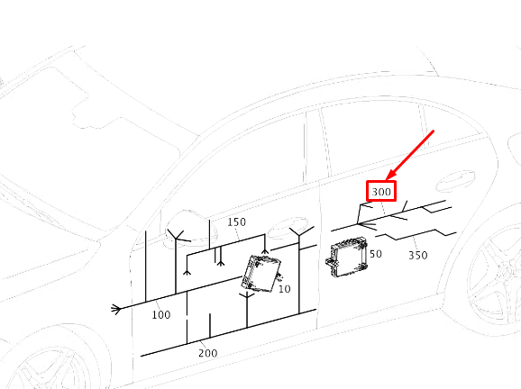 Neu MERCEDES-BENZ CLA C118 Kabelbaum für die hintere Tür A1185405304 Original