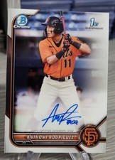 Anthony Rodriguez 2022 Bowman Chrome Autograph 1st Bowman #CPA-ARZ Giants 