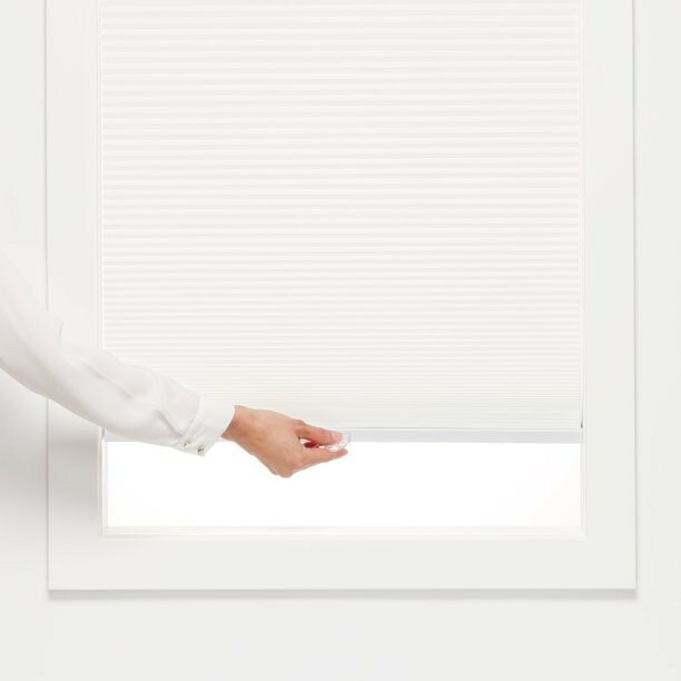 29" x 72" 1 inch Cordless White Vinyl Blackout Mini Blinds Room Durable