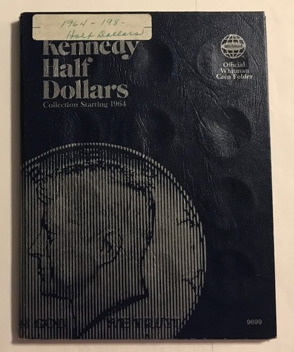 KENNEDY HALF DOLLAR  #9699 (1964-    ) VINTAGE WHITMAN COIN FOLDER - USED  #235