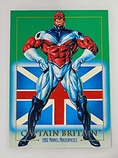 1992 Skybox Marvel Masterpieces Spider-Man & "CAPTAIN BRITAIN" Comic Card #15