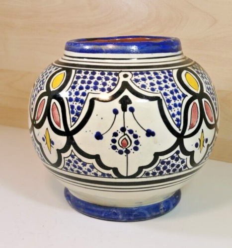 Beau vase boule oriental Maroc Safi - Photo 1/5