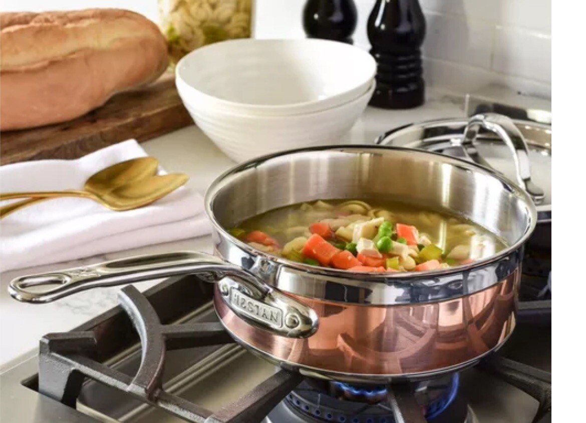 Hestan Coppebond Induction Copper 2 Quart Saucepan Covered New