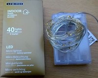 Lumineo Batteriebetrieb 40 Led,S LED-MICROLICHTERKETTE Lichterkette Led Top