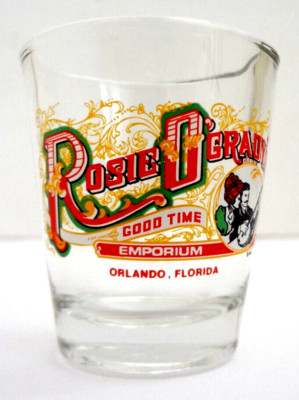ROSIE O'GRADY'S GOOD TIME EMPORIUM SHOT GLASS VINTAGE ORLANDO FLORIDA SOUVENIR