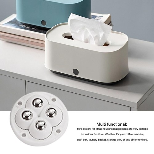 Mini Caster Wheels Mini Sticky Caster Wheels Universal Self-Adhesive Mini value - Imagen 2 de 16