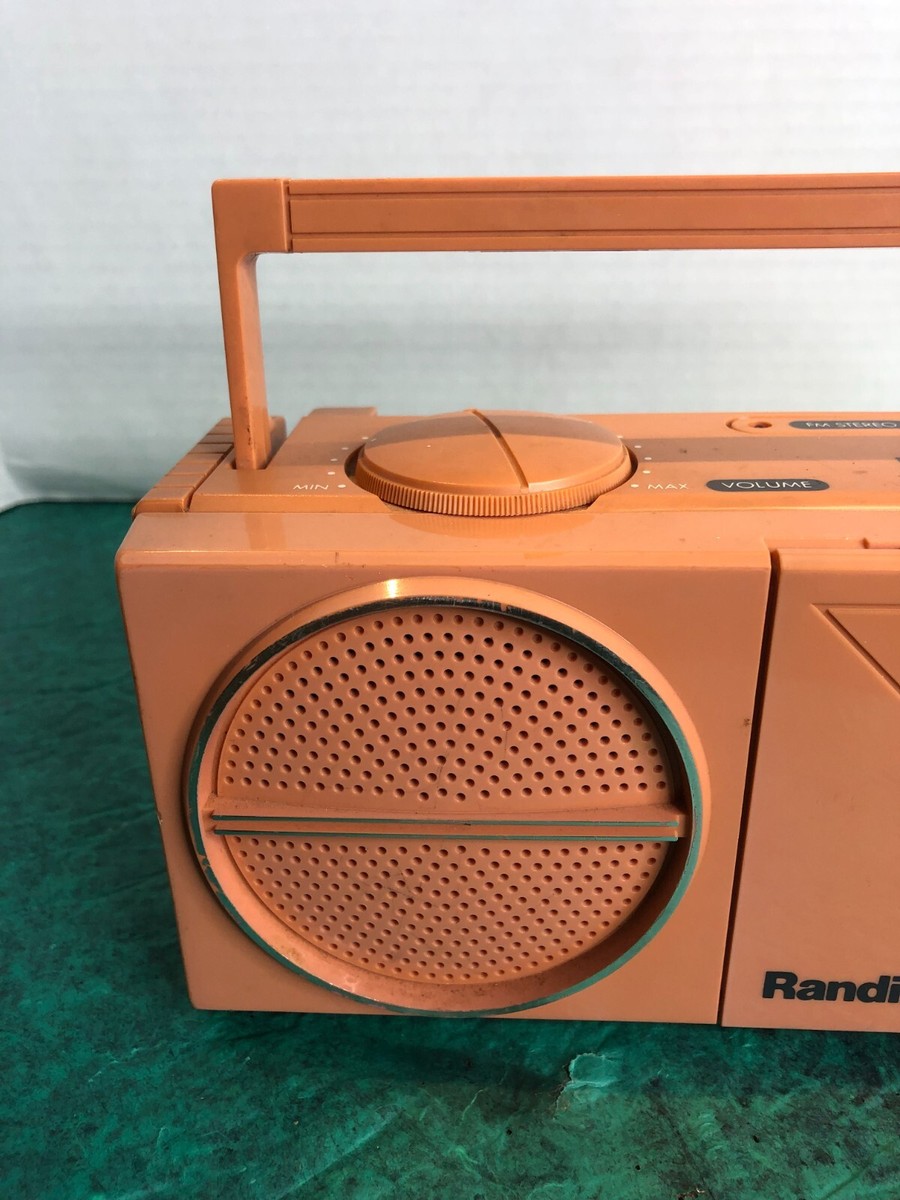 Pink Randix 1980's Stereo AM/FM Cassette Player Model SCP-880
