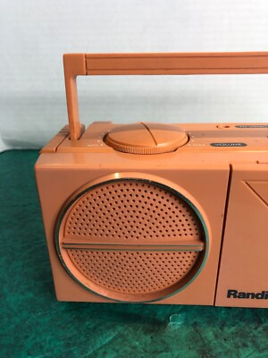 Pink Randix 1980's Stereo AM/FM Cassette Player Model SCP-880