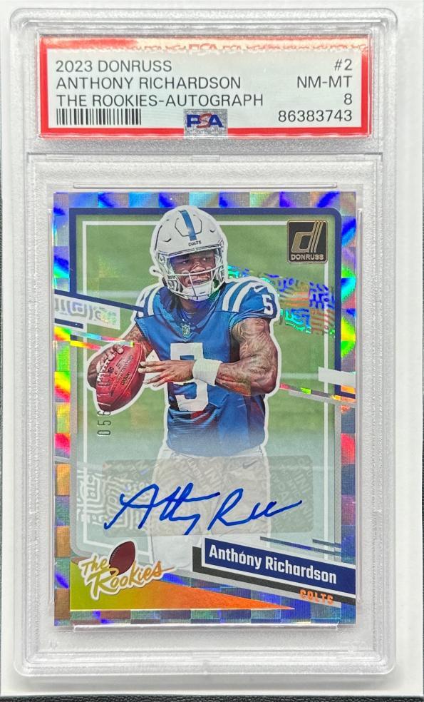 Anthony Richardson Panini Donruss the Rookies #2 Autograph