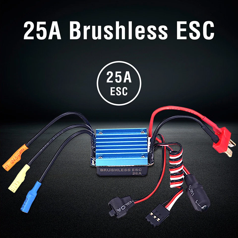 Surpass Hobby 2430 8200/7200K/5800KV Motor& 25A Brushless ESC for 1/18 1/16 HSP - Image 4 of 4