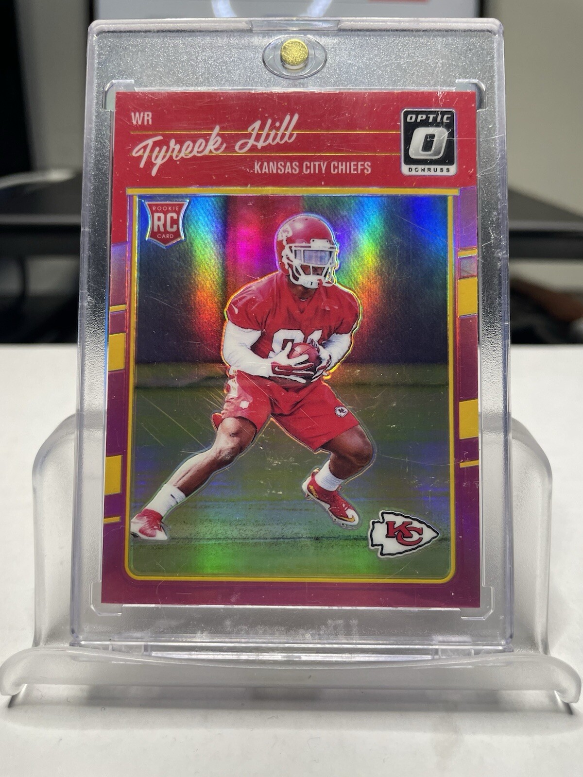 2016 Donruss Optic #117 Tyreek Hill (RC) Rookie Pink Holo