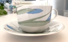 Rare Retired Dansk Gaarden Portugal Blue Iris Cup and Saucer Sets NEW