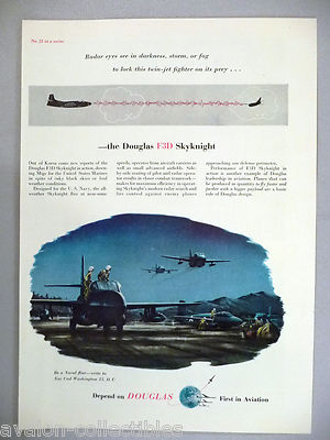 Douglas Aircraft PRINT AD - 1953 ~~ F3D Skynight Jet Plane