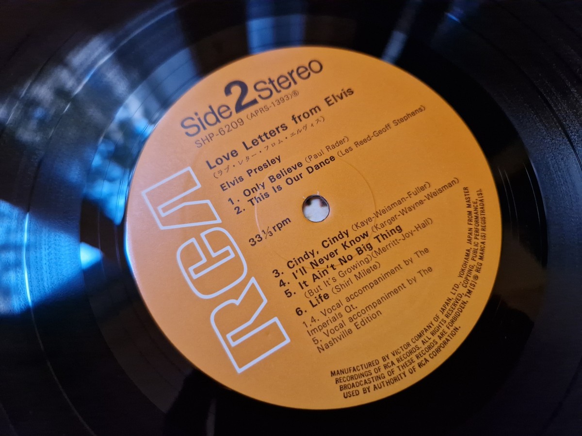 Love Letters From Elvis Elvis Presley Rock Vinyl LP SHP-6209 Album