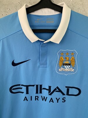 MANCHESTER CITY 2015 2016 HOME FOOTBALL SHIRT NIKE JERSEY SIZE S