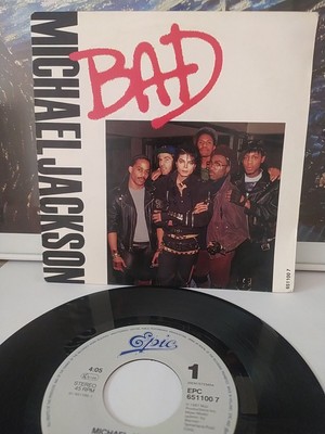 Michael Jackson - Bad (7'', Single), Epic, Holland, 1987