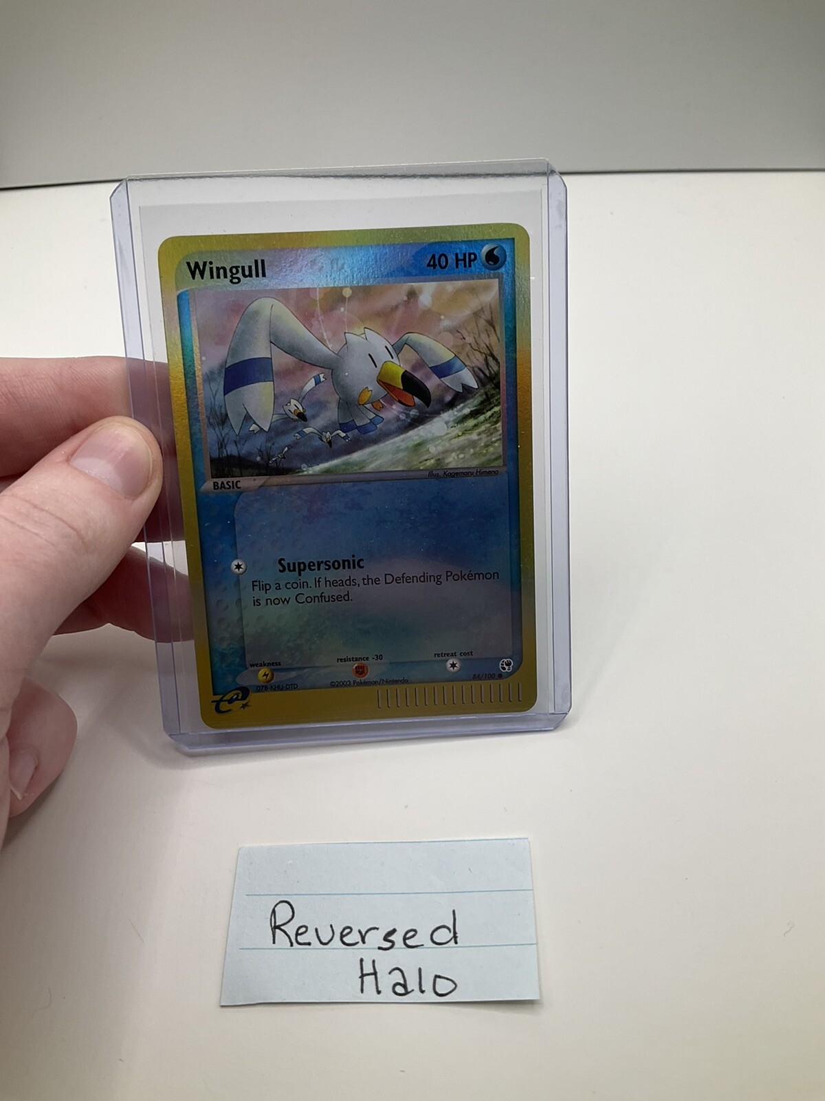 2003 POKEMON EX SANDSTORM SET WINGULL REVERSE HOLO CARD 84/100