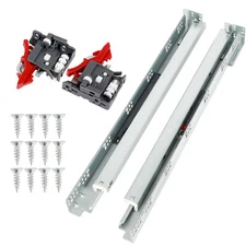Soft Close Drawer Slides 8 Pairs, 15 Inch Drawer Slides Bottom Mount Hidden