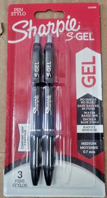 Sharpie S-Gel Stifte mittlere Spitze 0,7 mm schwarze Tinte - 2er Pack - SIEHE BILDER