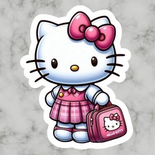 Kitty Cat Girl Cute Fun Hello Adorable Glossy Vinyl Sticker Decal Kitty Cat Girl Cute Fun Hello Adorable Glossy Vinyl Sticker Decal