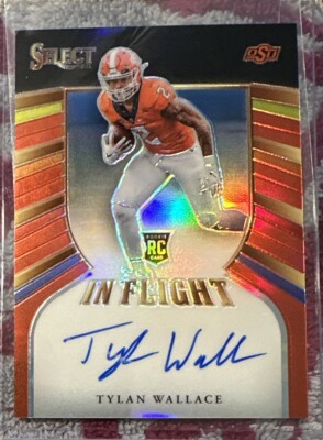 2021 Panini Chronicles Select Tylan Wallace #'d 19/25 In Flight Prizm Autograph
