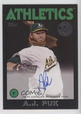 2021 Topps 1986 Topps Baseball Black 16/199 AJ Puk #86A-AP Auto 11nq