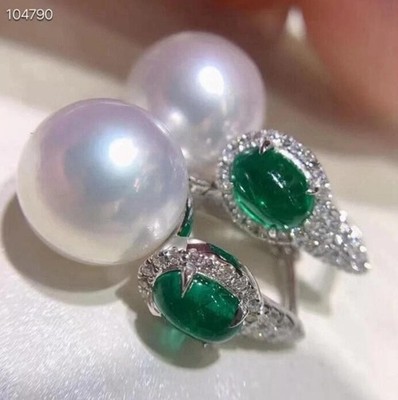 Authentic Perfect natural AAAA10-11 mm White South Sea Round Pearls Earrings 925