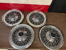 1977 1978 1979 Ford Thunderbird Set Of 4 15 Wire Hubcaps With Emblems 426
