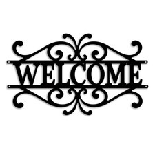 Metal Welcome hanging Sign for Front Door Welcome Wall Decor Door Signs Perfe...