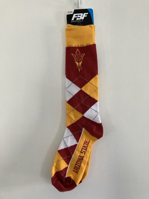 FBF Men’s Arizona State University Socks NWT New Sun Devils