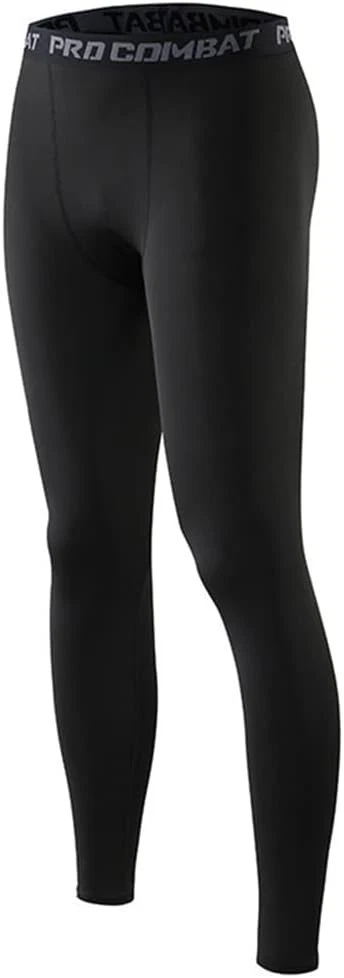 HYCOPROT Men's Compression Pants Athletic Tight,Leggings Base Medium, Black  image 1