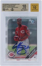 Hunter Greene Reds Signed 2019 Bowman Chrome Prospects #BCP-51 BAS 10/10 Card