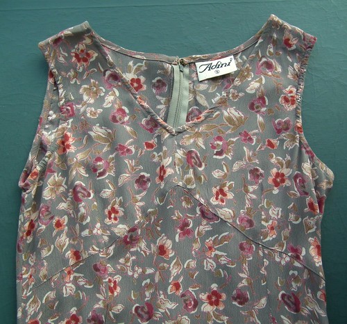 Vintage women's dress ADINI S long straight maxi 1990s 2000s viscose floral - Picture 18 of 18