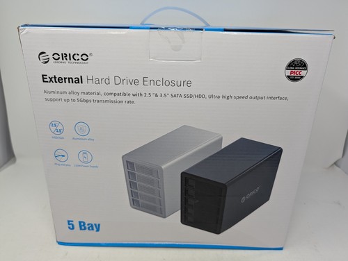 ORICO External Hard Drive Enclosure 5 Bay RAID - 2.5 & 3.5 inch SSD/HDD, USB 3.0