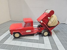 Vtg 60s TONKA Cement Mixer JEEP Pressed Steel Toy Truck Articulate Made In USA