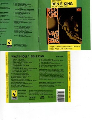 BEN E KING - ANTHOLOGY FIVE: WHAT IS SOUL? (CD 1996)   *23 TRACKS*