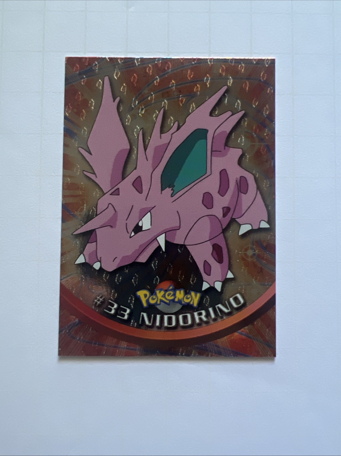 Nidorino #33 1999 Topps  Pokemon Card Series 1 TV Animation - Holo