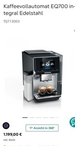 Siemens EQ.700 Integral Kaffeevollautomat