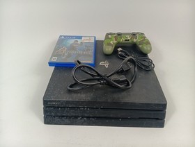 Sony PlayStation 4 Pro PS4 1TB Black Console Gaming System CUH-7015B w/ game