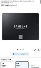 SAMSUNG 870 EVO 4TB 2.5 Inch SATA III Internal SSD (MZ-77E4T0E) OEM WHITE, Black