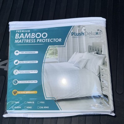 Premium Bamboo Mattress Protector King Size Waterproof & Ultra Soft Breathable