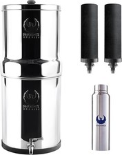 Phoenix Gravity-Fed Water Filter System, Stainless Steel, Countertop - 8 Litre