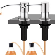 2PCS Kitchen Sink Soap Dispenser With 500ML Large Bottle 360  Rotation Dispenser