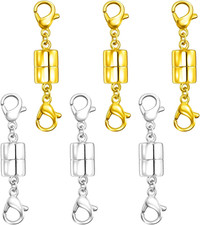 Double Lobster Clasp Magnetic Necklace Clasps and Closures 14K Gold and Silver M