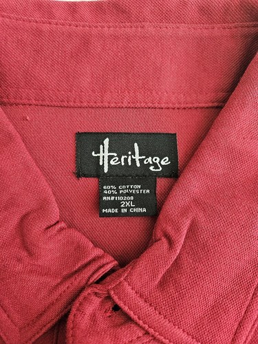 HERITAGE USC Trojaner Poloshirt Herren 2XL Rot Kurzarm Kragen NEU - Bild 6 von 15